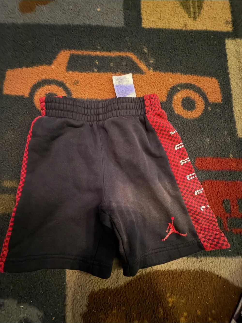 Jordan Black and Red Boys Athletic Shorts